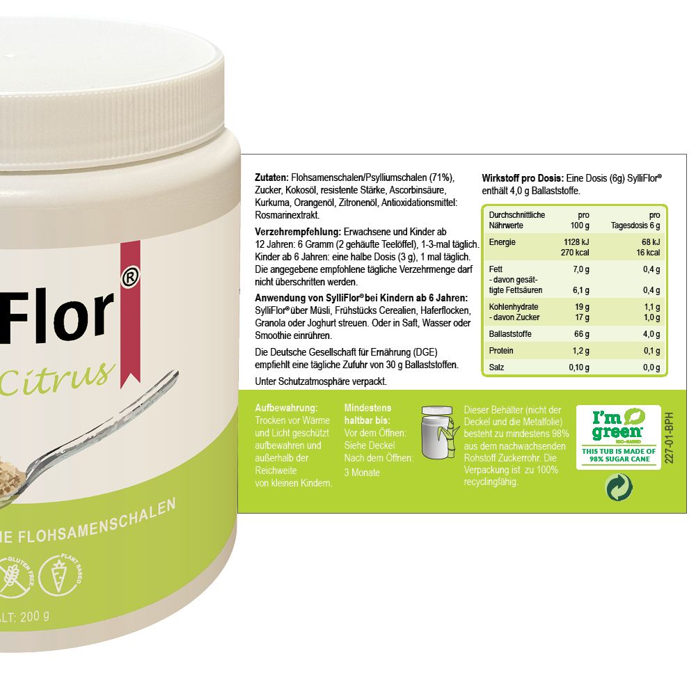 SylliFlor Flohsamenschalen Citrus
