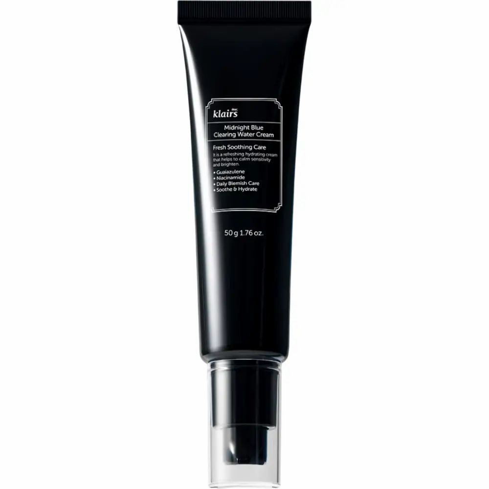 Schwarze Tube mit Produkttext. Klairs-Logo und Produktname sind sichtbar. 50g/1.76 oz.