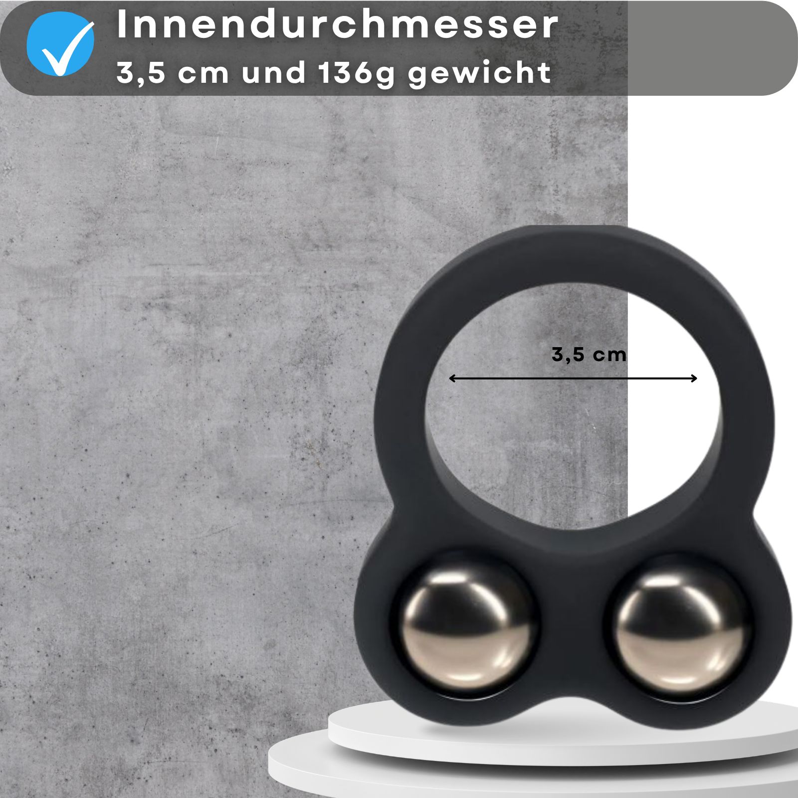 Lovelyness - Penisring mit Gewicht - Heavy - M