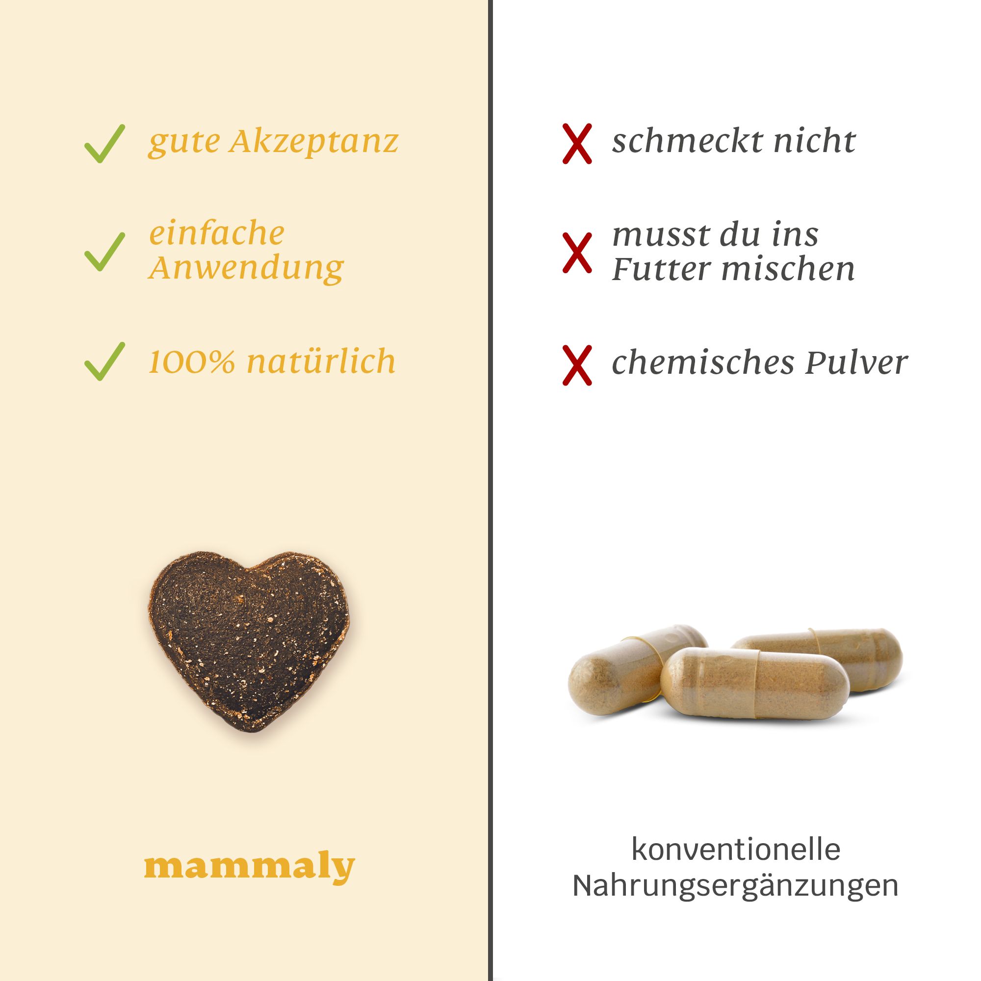 mammaly Immu Push Snack, Nahrungsergänzungsmittel Hund, Vitamine für Hunde, mit Vitamin b Komplex