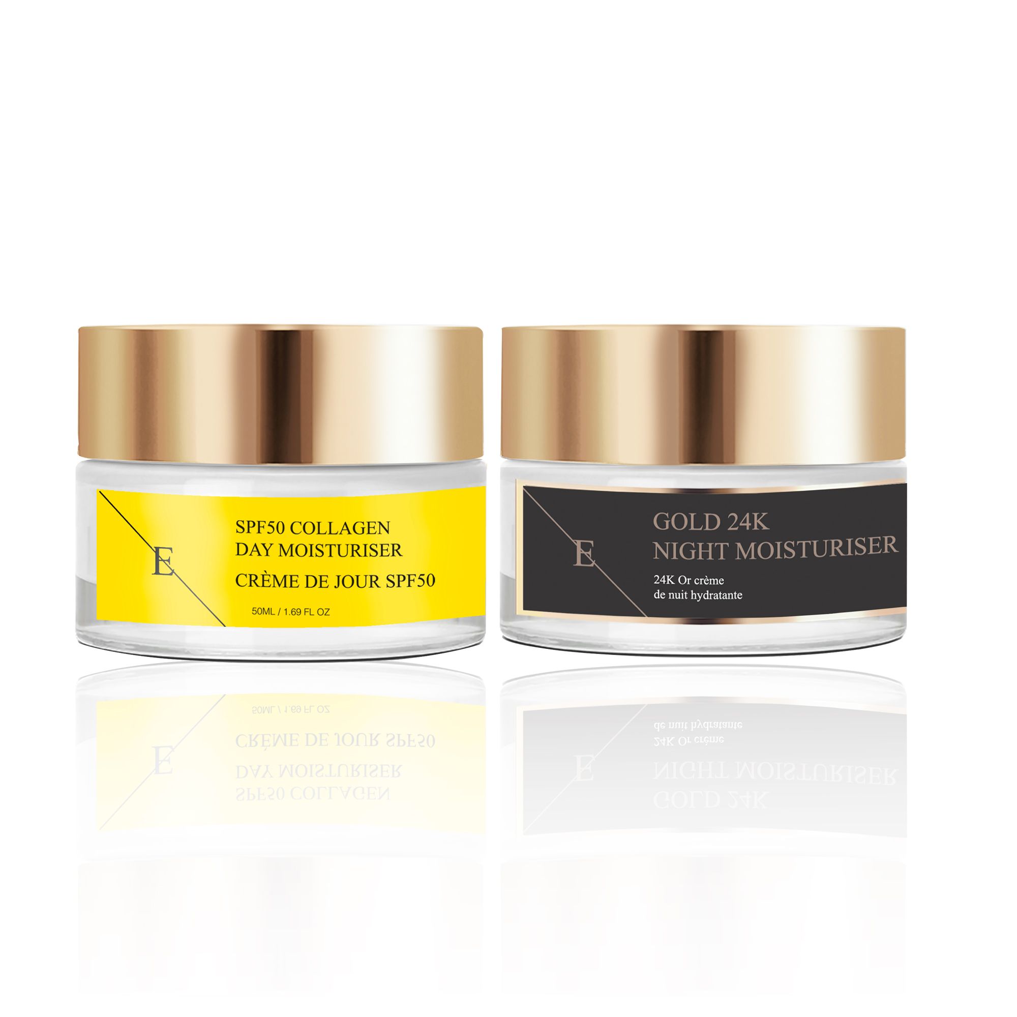 ErthSkin London SPF TAGESCREME + ANTI FALTEN Feuchtigkeitscreme für die Nacht set