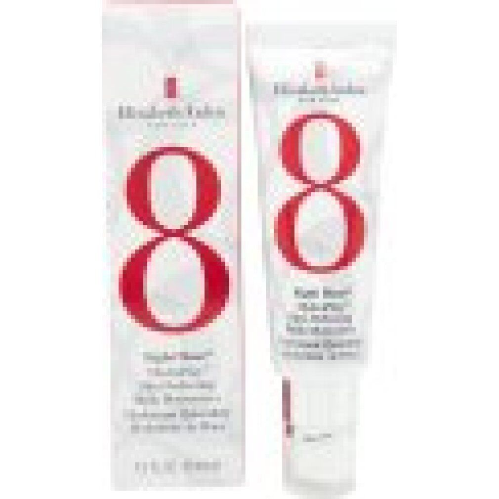 Tube und Verpackung. Text: Elizabeth Arden, Eight Hour Hydraplay Skin Perfecting Daily Moisturizer. Rote "8".