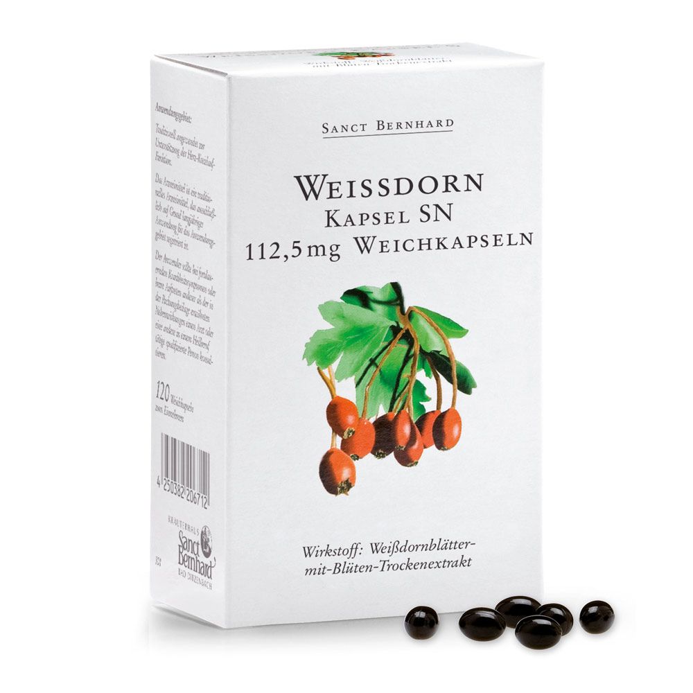 Weissdorn Kapsel SN, 112,5 mg Weichkapseln 120 St Kapseln