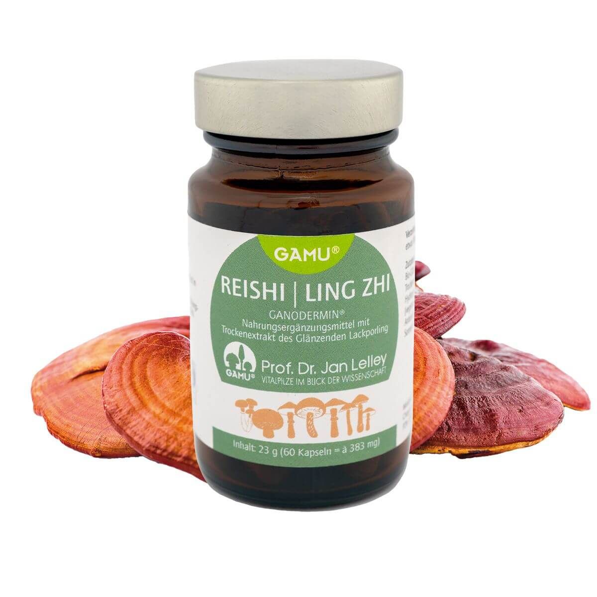 Gamu, Bio Reishi Pilzextrakt / Ganoderma Lucidium 60 St Kapseln