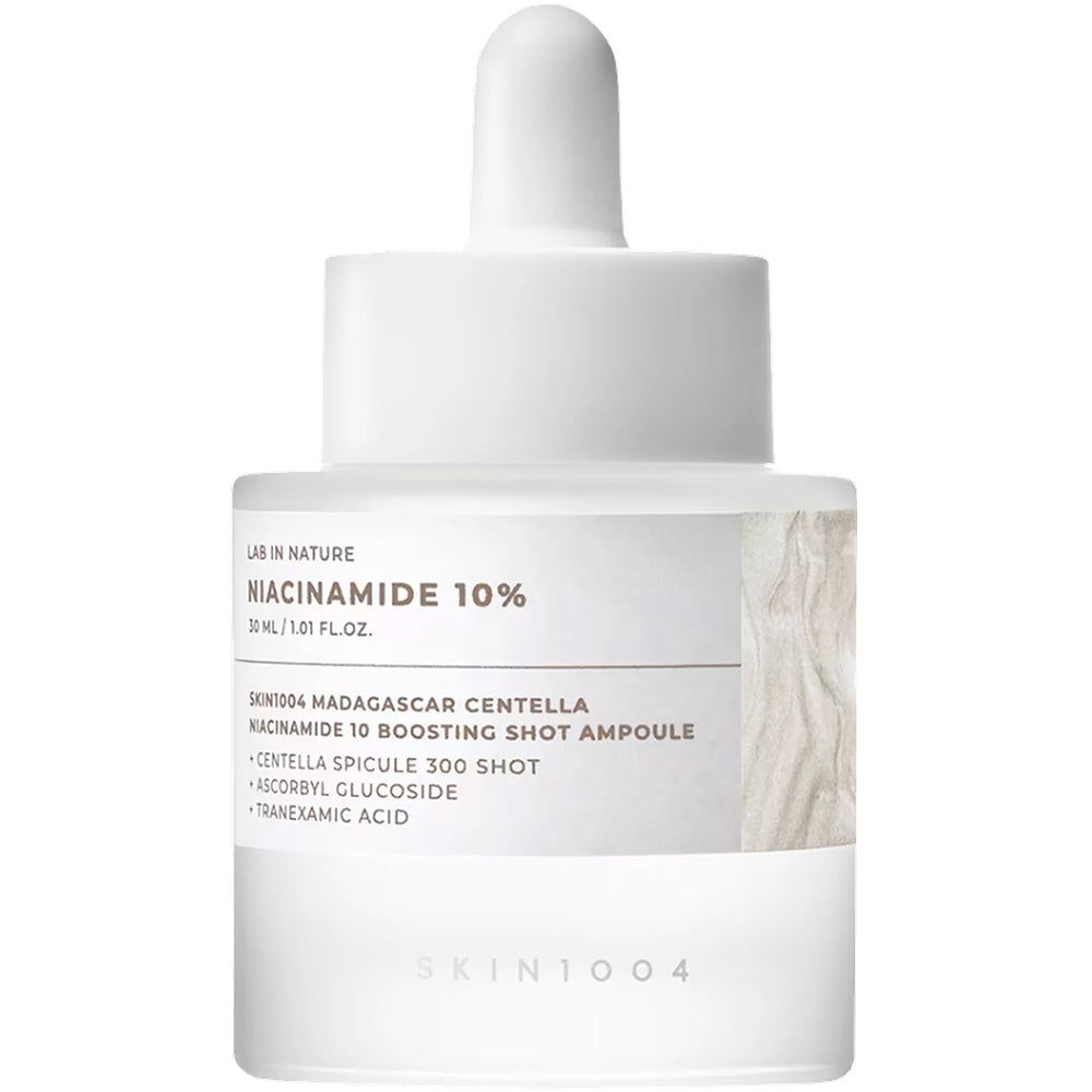 Flasche mit Pipette, Niacinamid 10% Boosting Shot Ampoule.