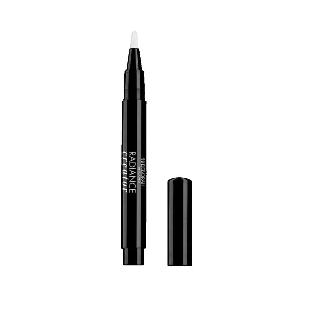 Schwarzer Stift mit weißer Spitze und Deckel. Schriftzug: DEBORAH RADIANCE creator.