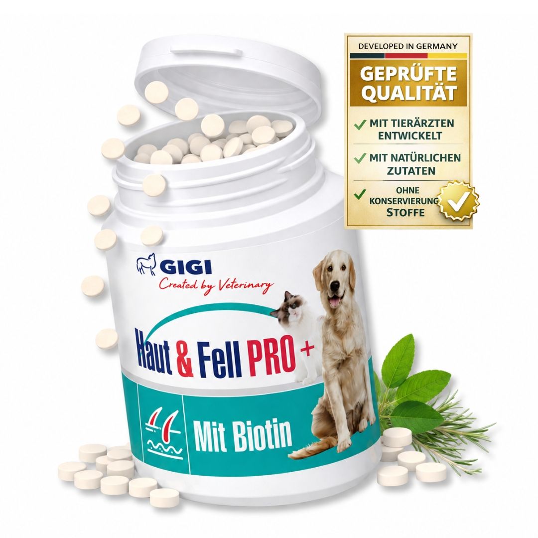 Haut & Fell Pro+ Für Hunde und Katzen Mit Biotin Gigi VET 144 g Tabletten