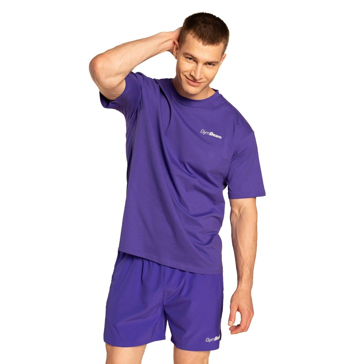 GymBeam T-Shirt Herren Oversized Kurzarm Limitless Royal
