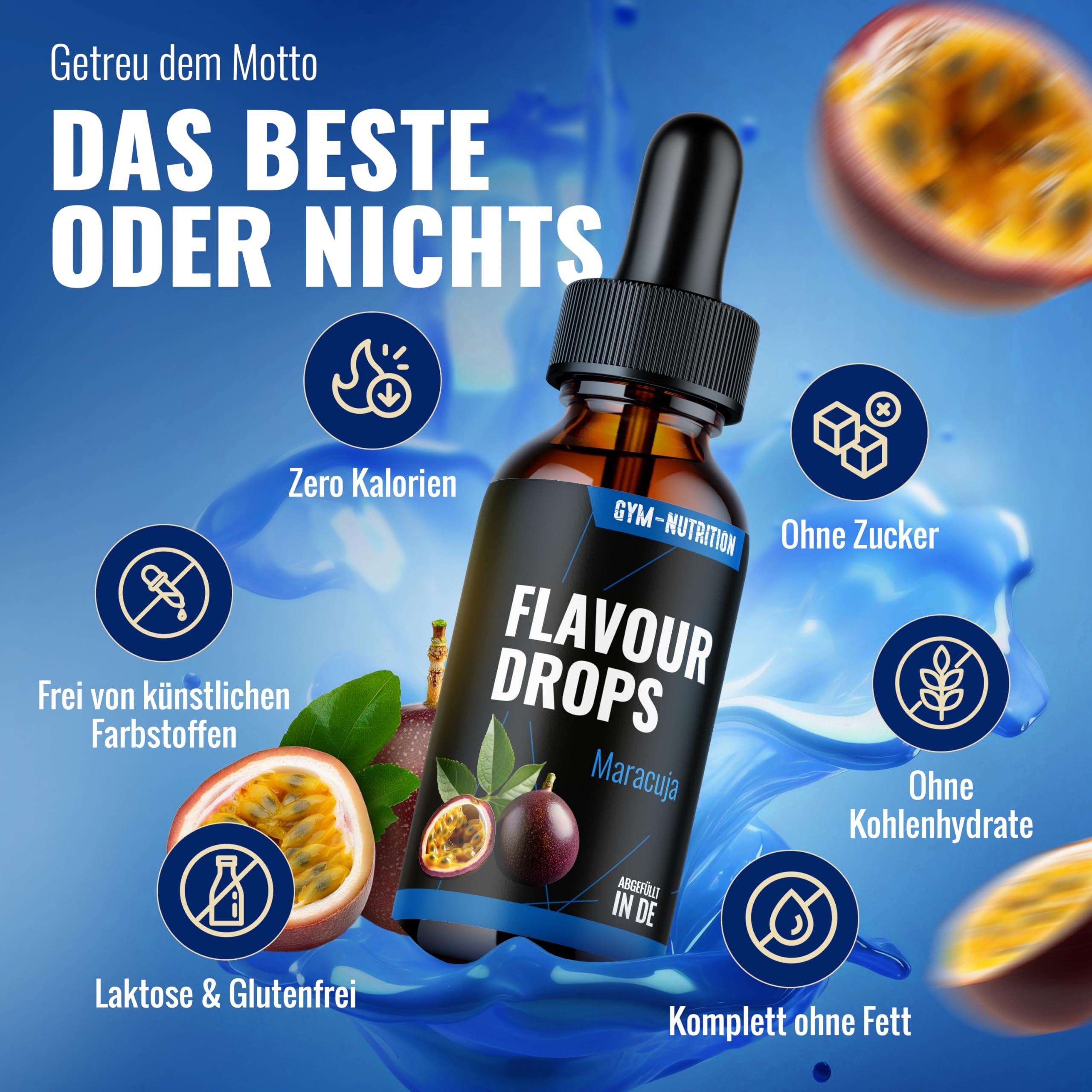 Gym Nutrition Flavour Drops Zuckerfrei Maracuja