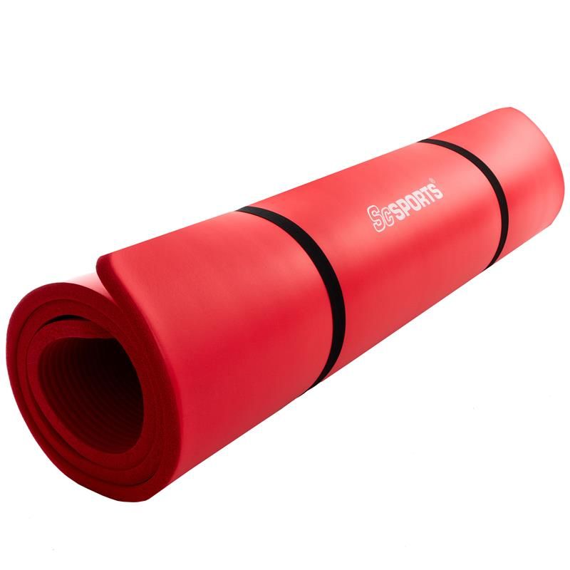ScSPORTS® Gymnastikmatte 190 x 100 x 1,5 cm rot