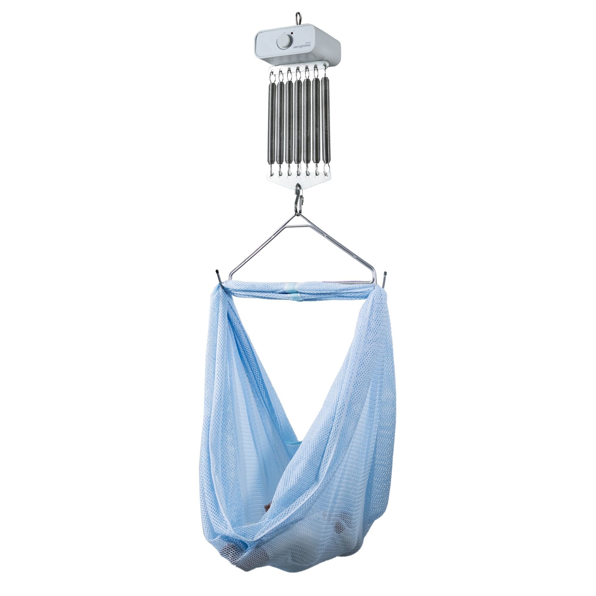 swing2sleep - heia Set mit praktische Netzhängematte - hellbau/blau