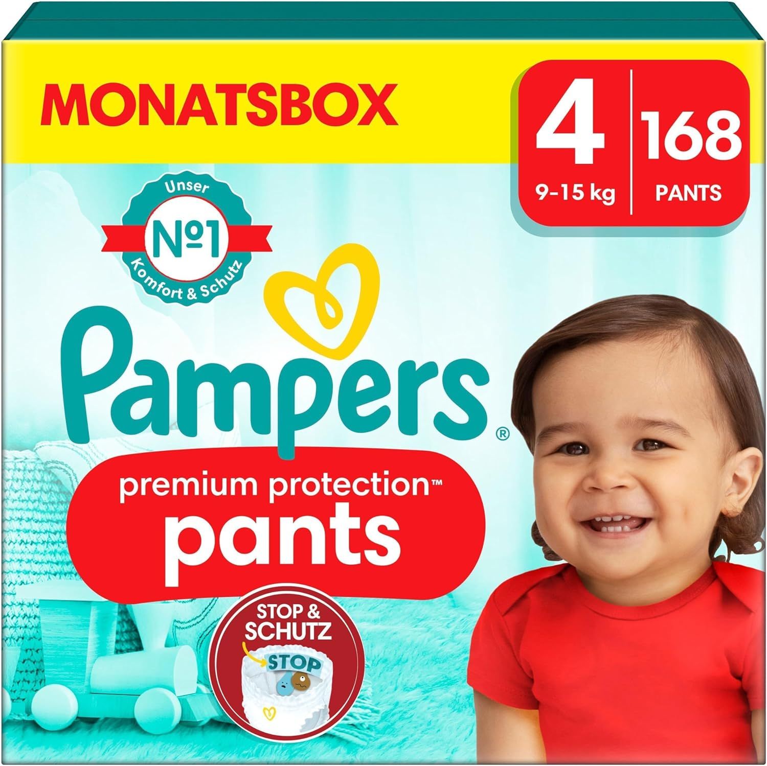 Pampers Baby Windeln Pants Größe 4 (9-15kg) Premium Protection