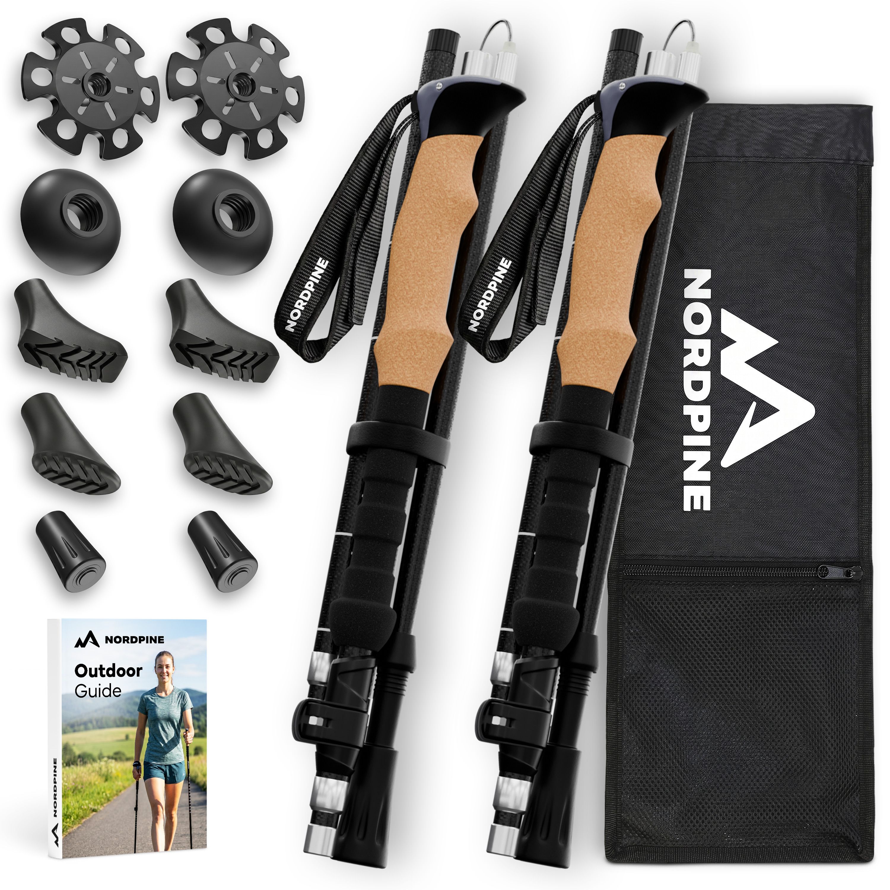 Wanderstöcke faltbar Carbon 2 St