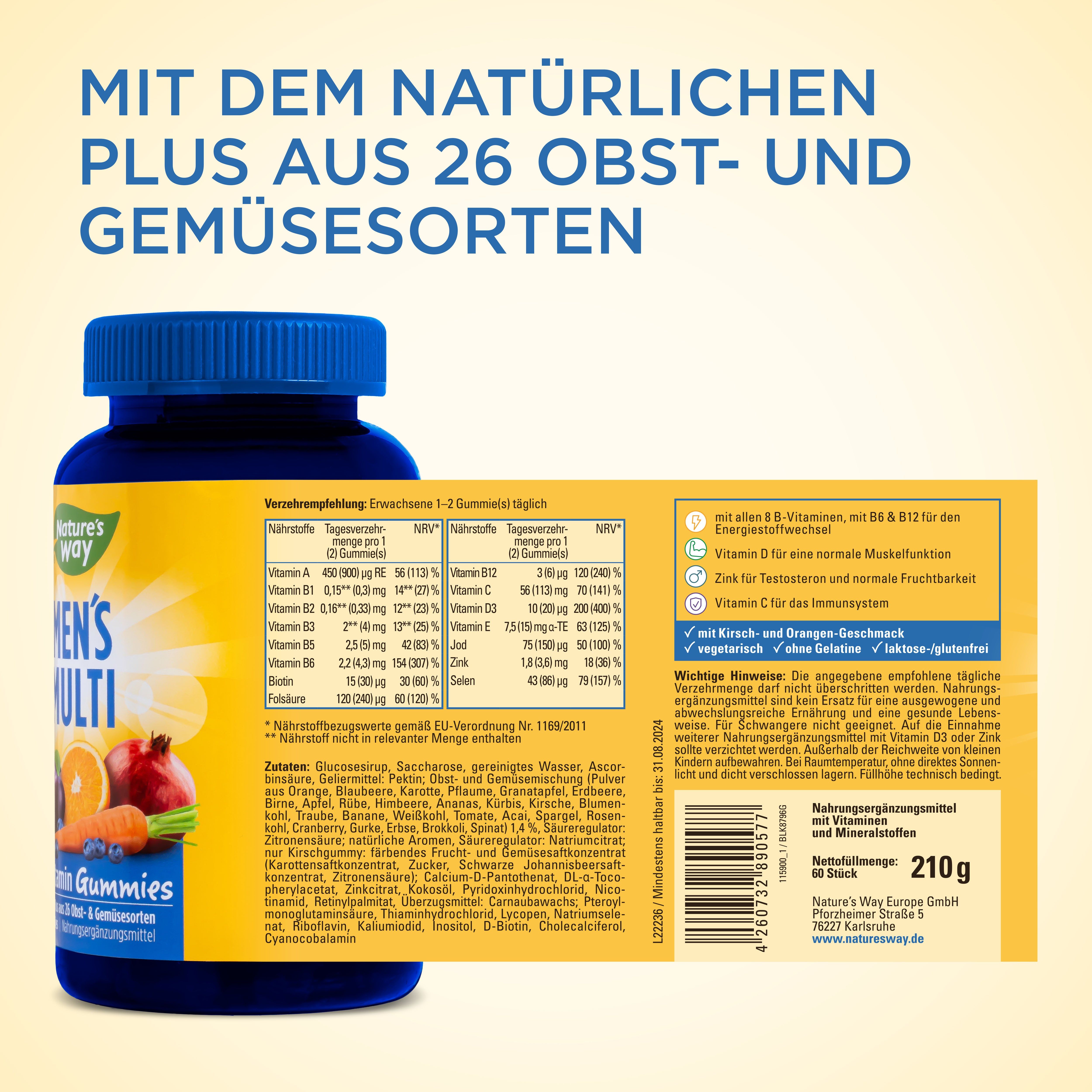 Nature's Way Men's Multi Multivitamin Gummies