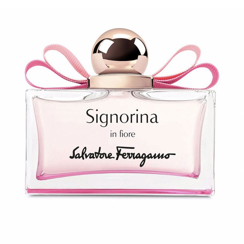 Salvatore Ferragamo Signorina in Fiore Eau de Parfum Flakon mit Schleife.