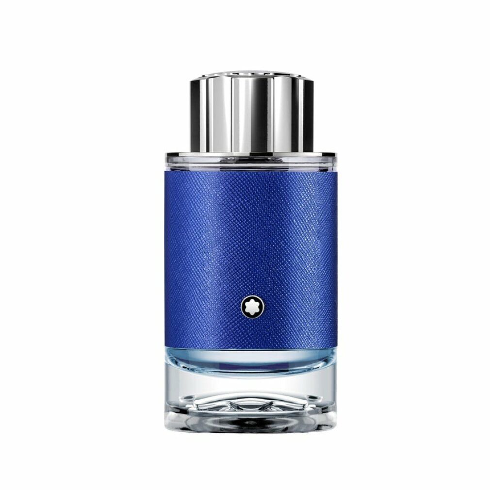 Montblanc Explorer Ultra Blue Eau de Parfum Flakon, isoliert.