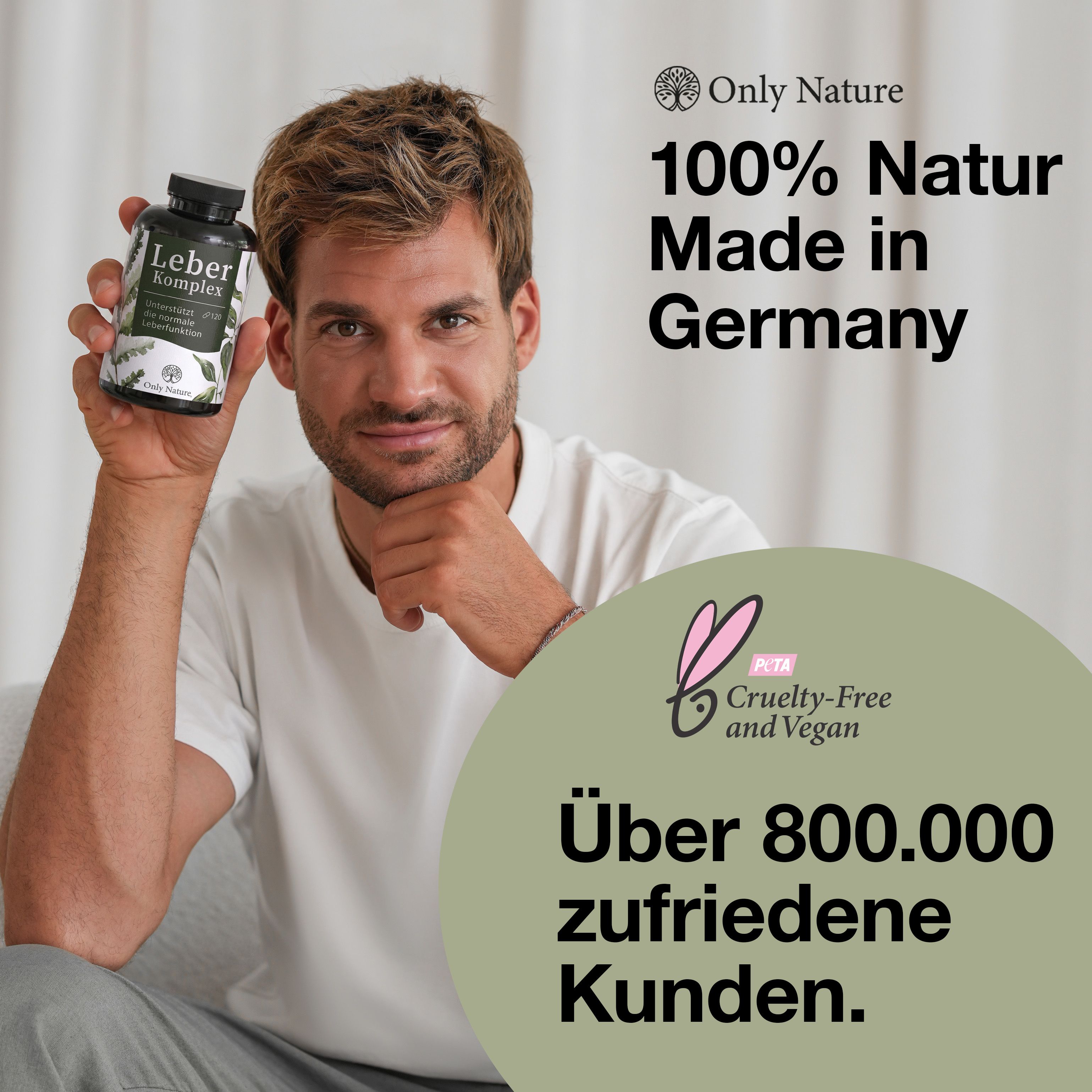 Only Nature® Leber Komplex - mit Mariendistel, Cholin u. Artischocken - Leberkur zum Leber entgiften