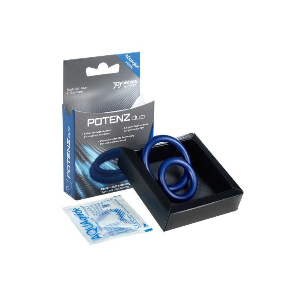 JOYDIVISION POTENZduo Penisring blau, groß L