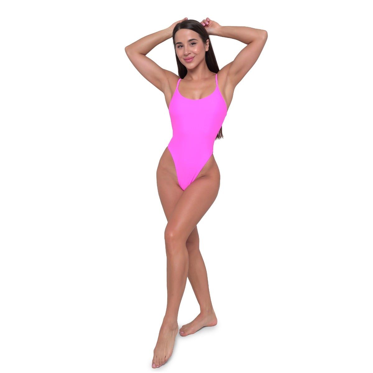 GymBeam Badeanzug Damen ARUBA mit verstellbaren Trägern Pink
