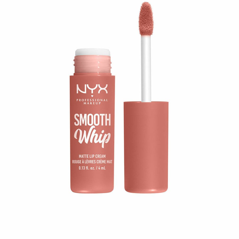 Ein offener matter Lippenstift in der Farbe Teddy Fluff 04 mit Applikator.