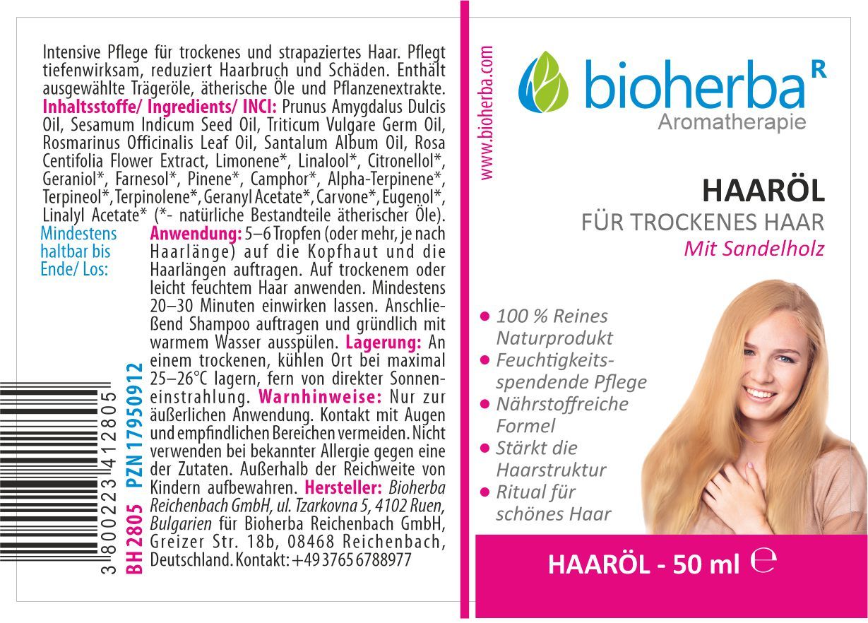 Haaröl für trockenes Haar 50 ml PZN 17950912