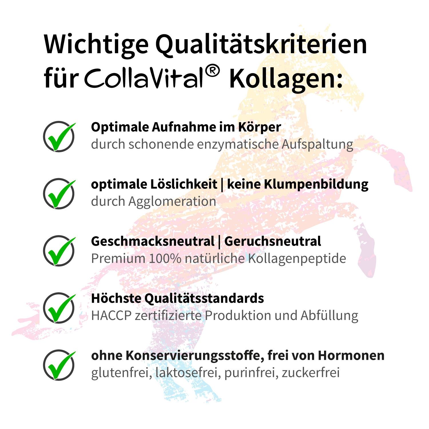 Collavital® HORSE BOOSTER Collagen Pulver – Bioaktives Kollagen Hydrolysat – Typ 2