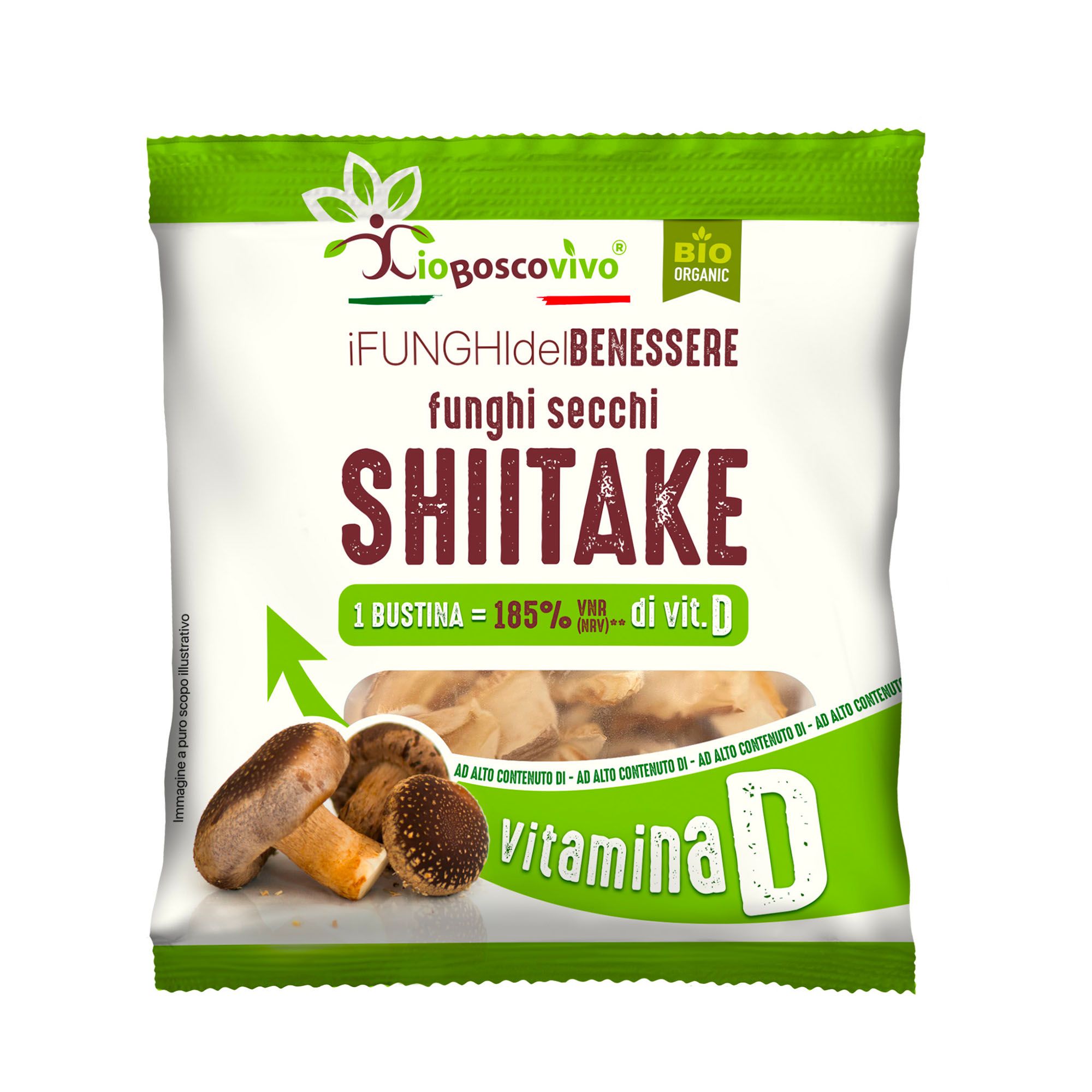 IoBoscoVivo Bio-Shiitake-Pilze, getrocknet und in Scheiben
