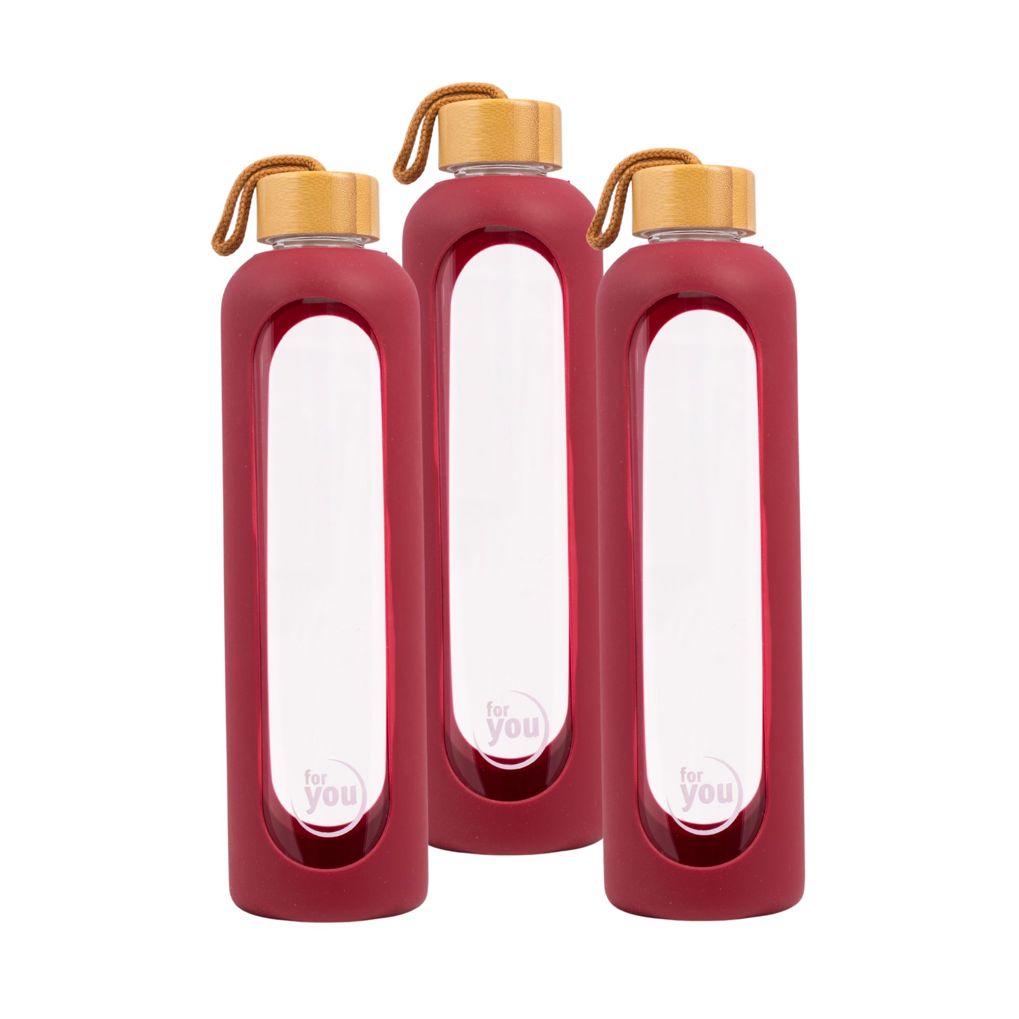 for you Nachhaltige Trinkflasche Dreierpack