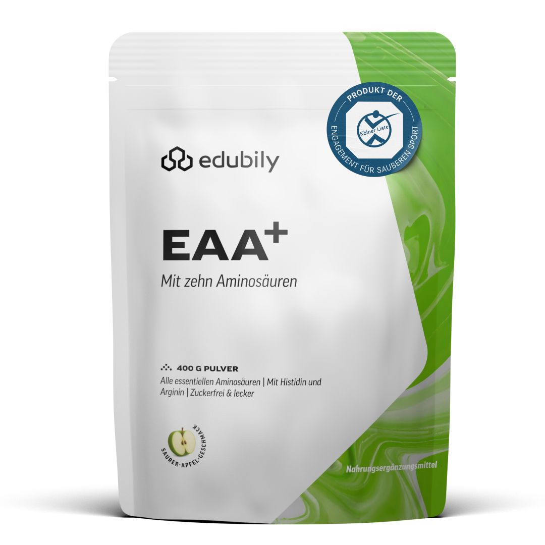 edubily® EAA Pulver Essenzielle Aminosäuren Saurer Apfel 400 g