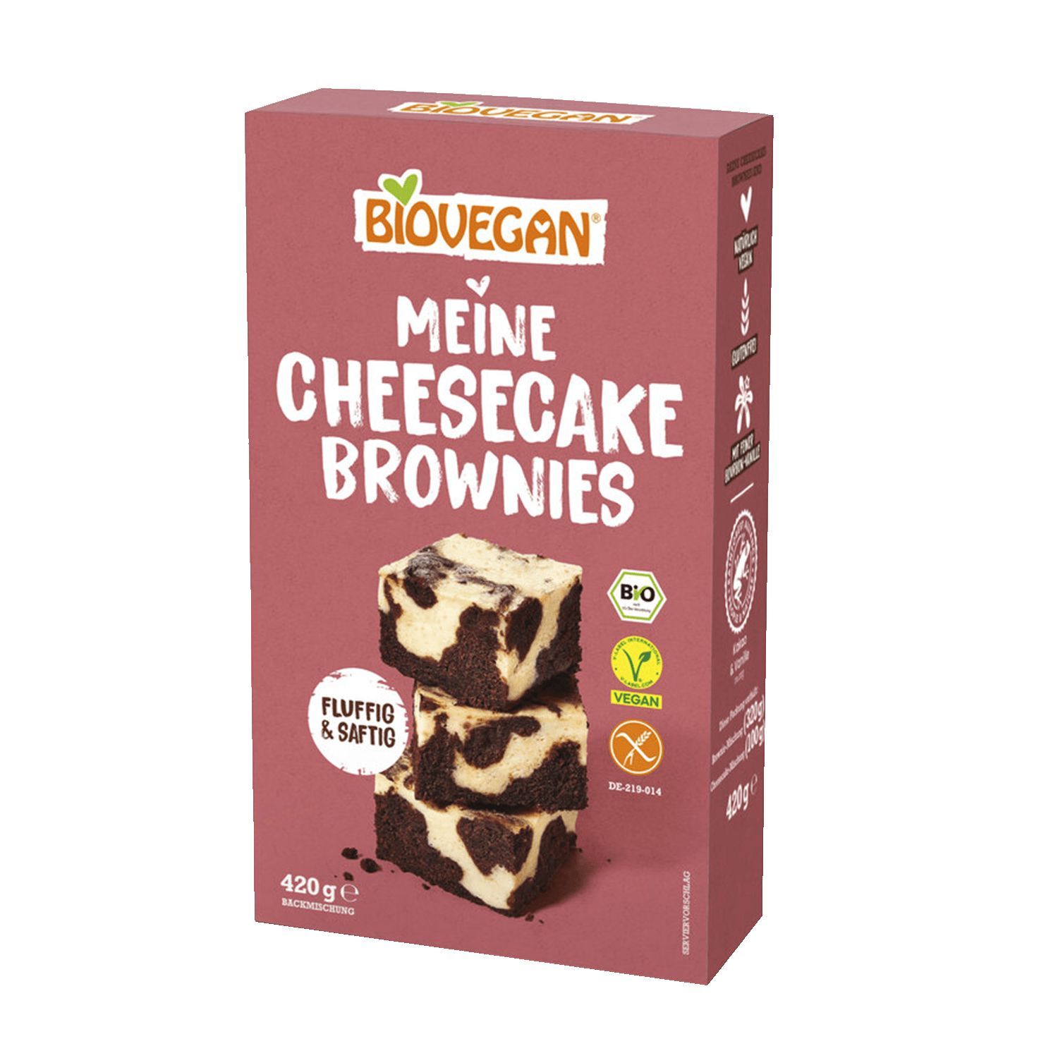 Biovegan Backmischung Meine Cheesecake Brownies