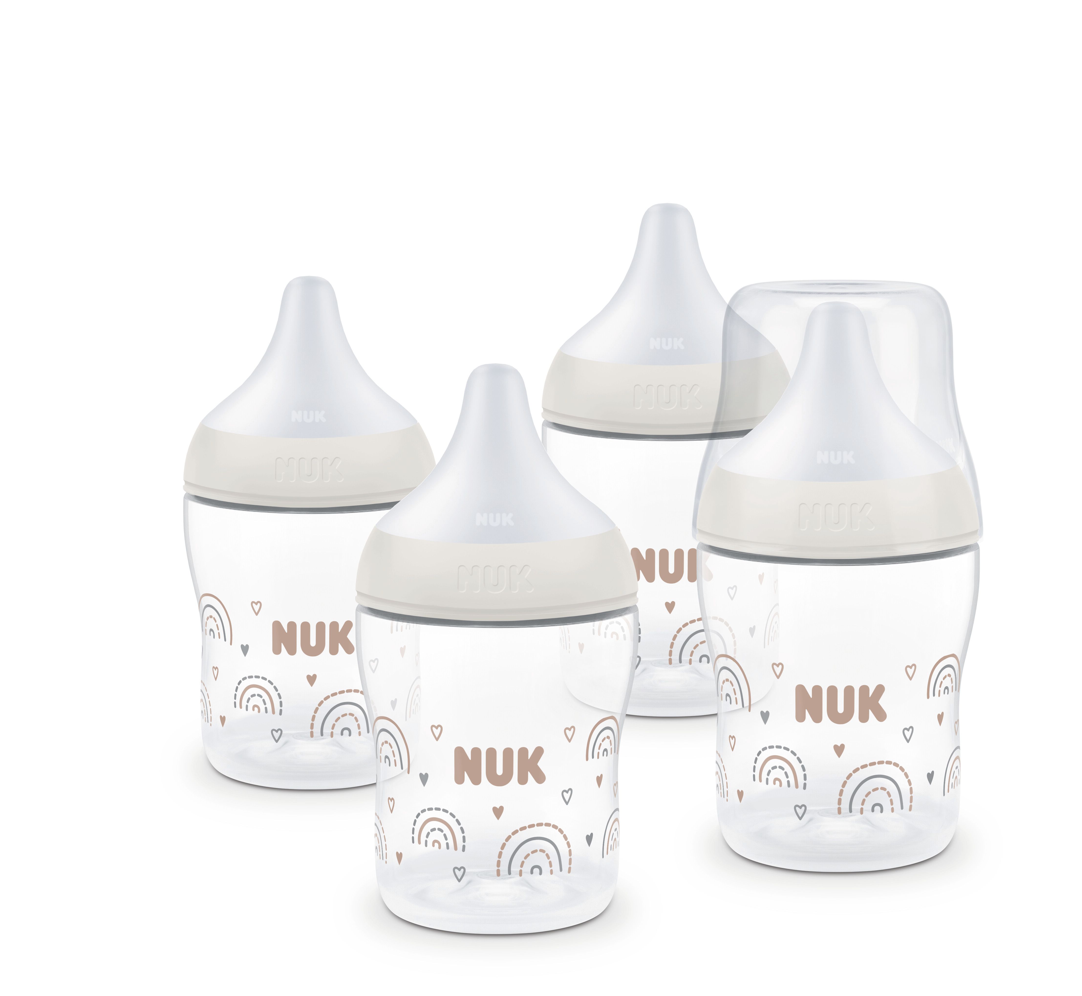 NUK Perfect Match PP-Flasche 4er Set (Regenbogen) 1 St