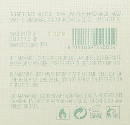 Rückseite der La Martina Adios Pampamia Eau de Toilette Verpackung. Zutatenliste, Barcode, Warnhinweise in mehreren Sprachen.