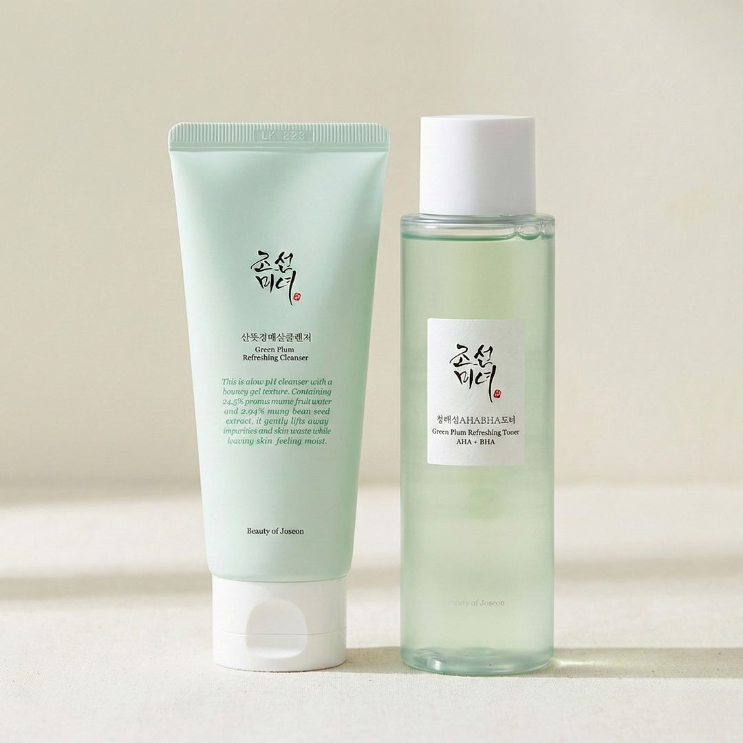 Beauty of Joseon Green Plum Refreshing Cleaning Set - Pores Refining, rich in antioxidants 2 St