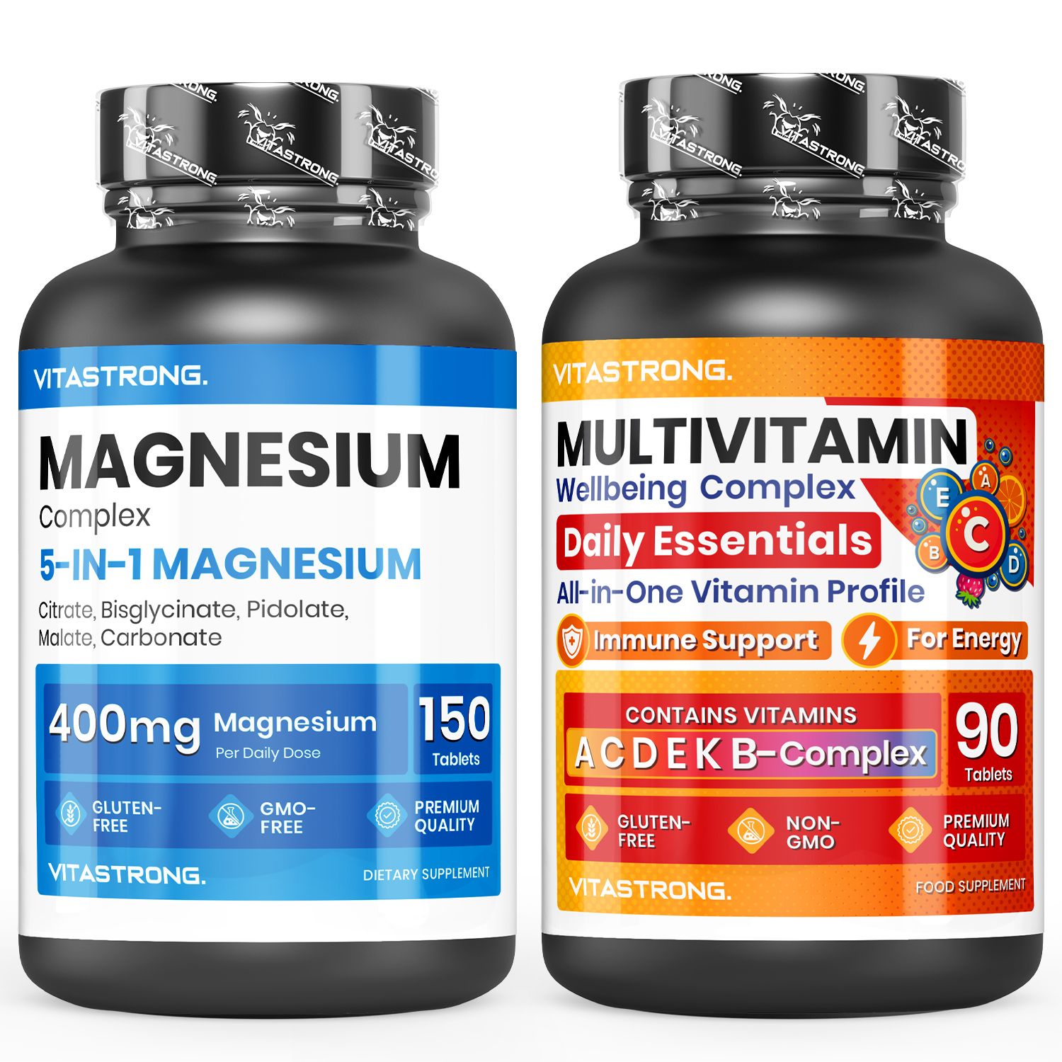 Vitastrong Multivitamin & Magnesium 5-in-1 – Energie und optimale Aufnahme 240 St Tabletten
