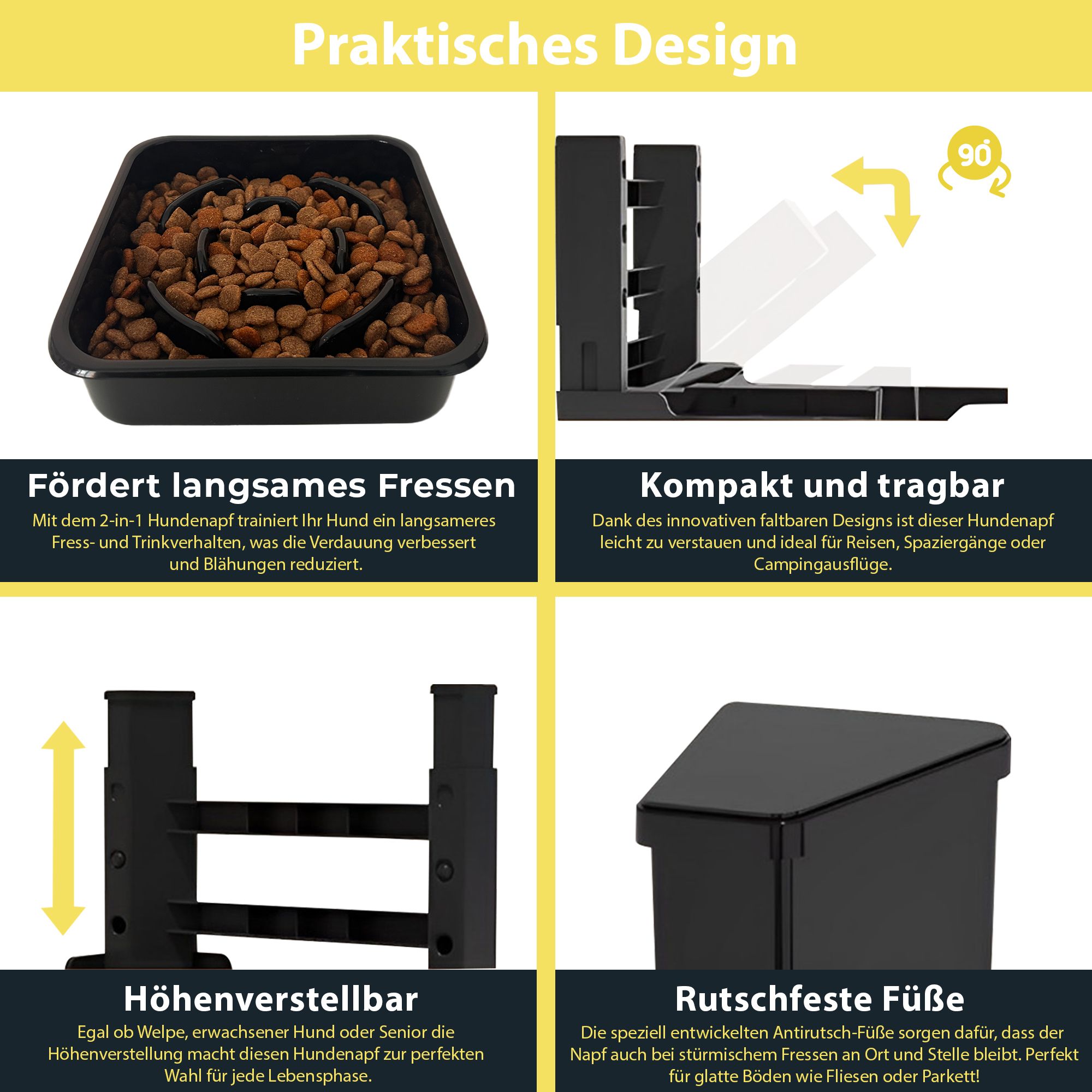 PETSATION erhöhter Hundenapf AntiSchling (Hunde)