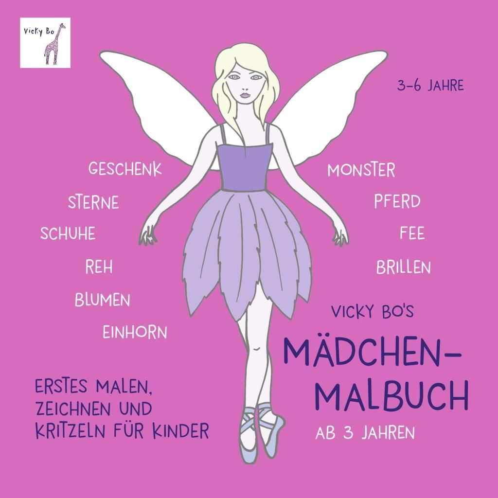 Mädchen-Malbuch ab 3 Jahre. Geschenk, Einhorn, Fee Malbuch