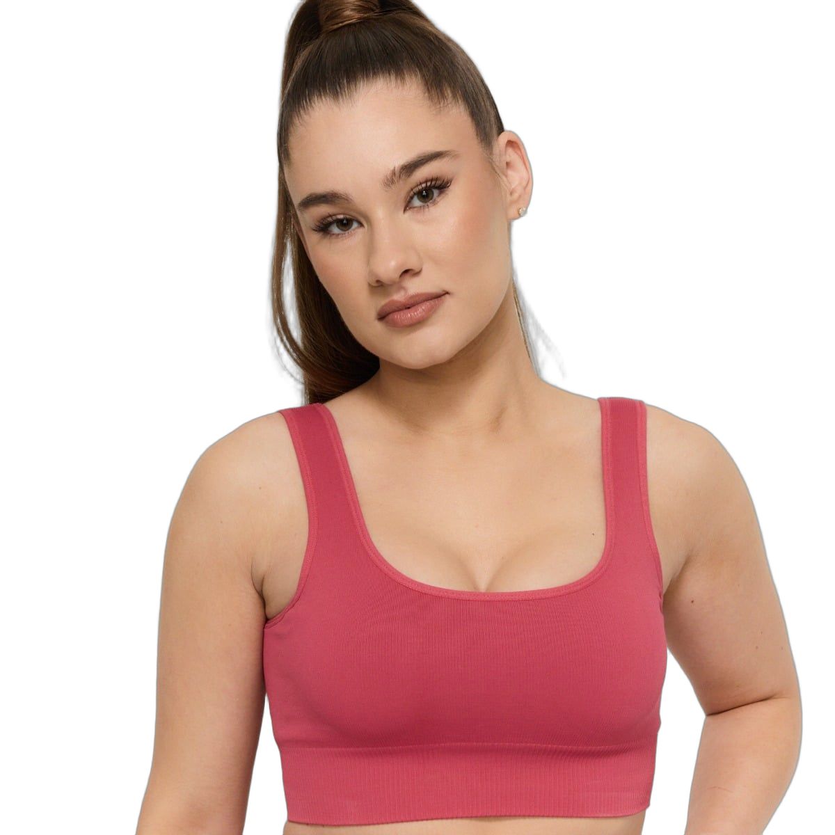 GymBeam Sport-BH Damen nahtlos mit breiten Trägern Bloom 1 St