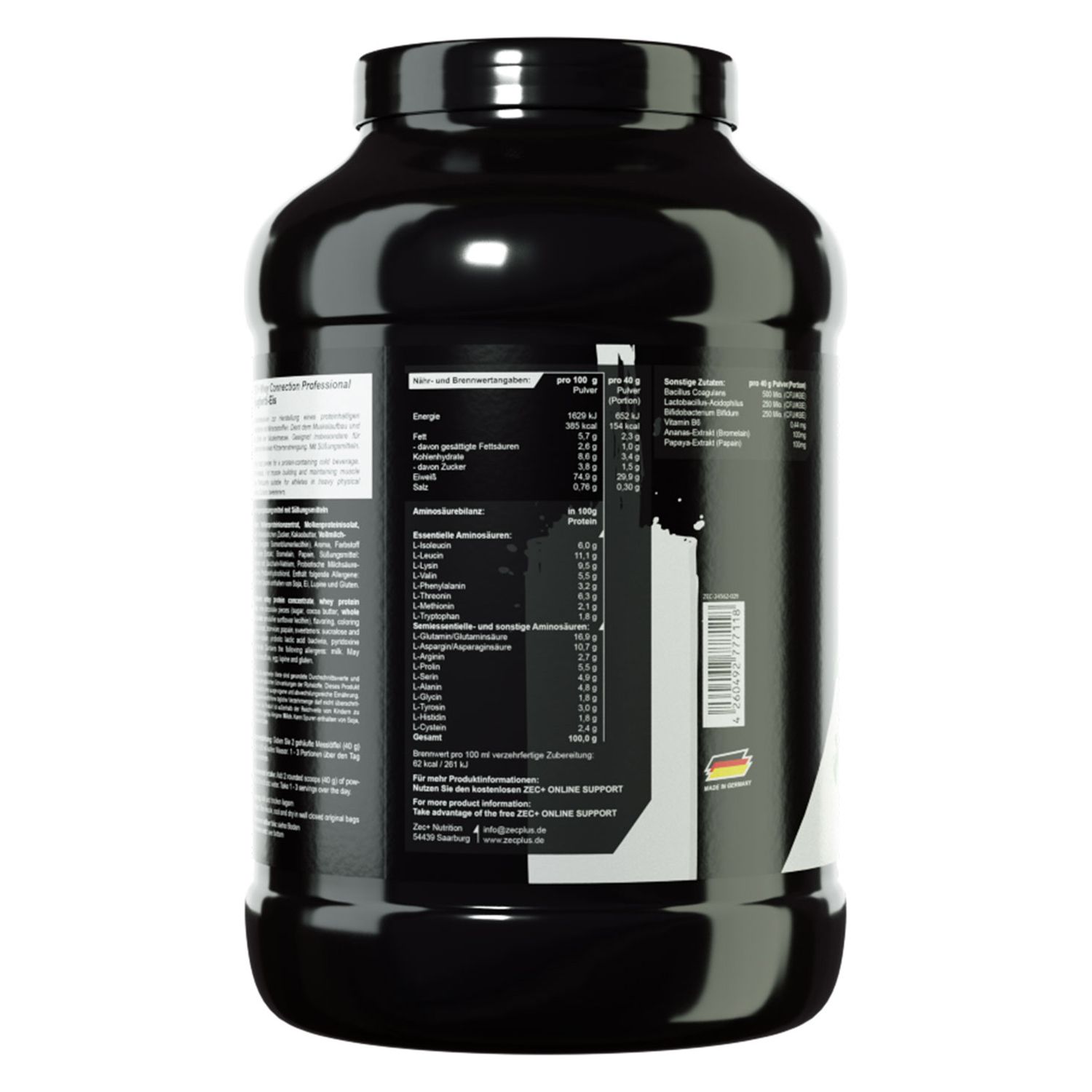 Zec+ Whey Connection Professional Protein/ Eiweiß Spaghetti Eis 1000 g Pulver