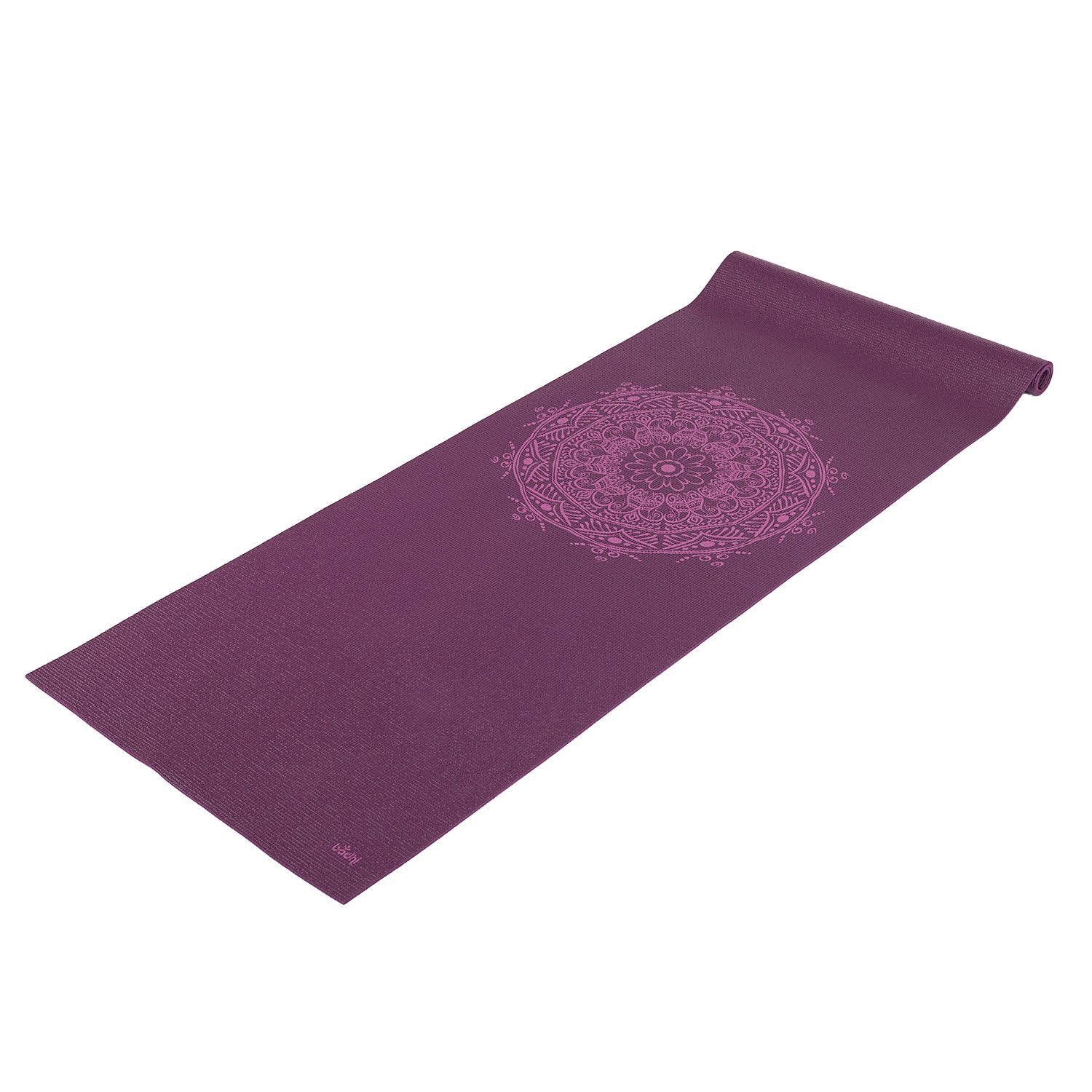 Yogamatte LEELA Collection AUBERGINE, Mandala LILA, PVC 896-MQ