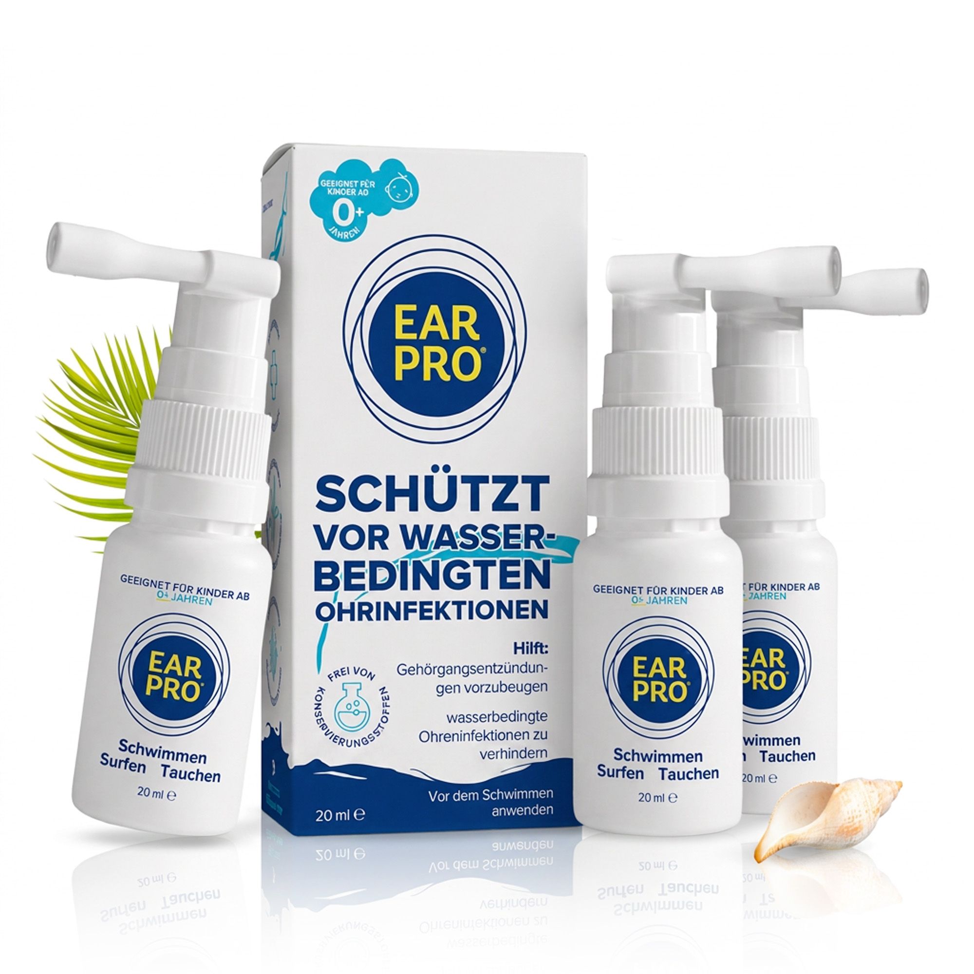 Ear Pro® Präventives und wasserabweisendes Ohrenspray 3x20 ml Spray