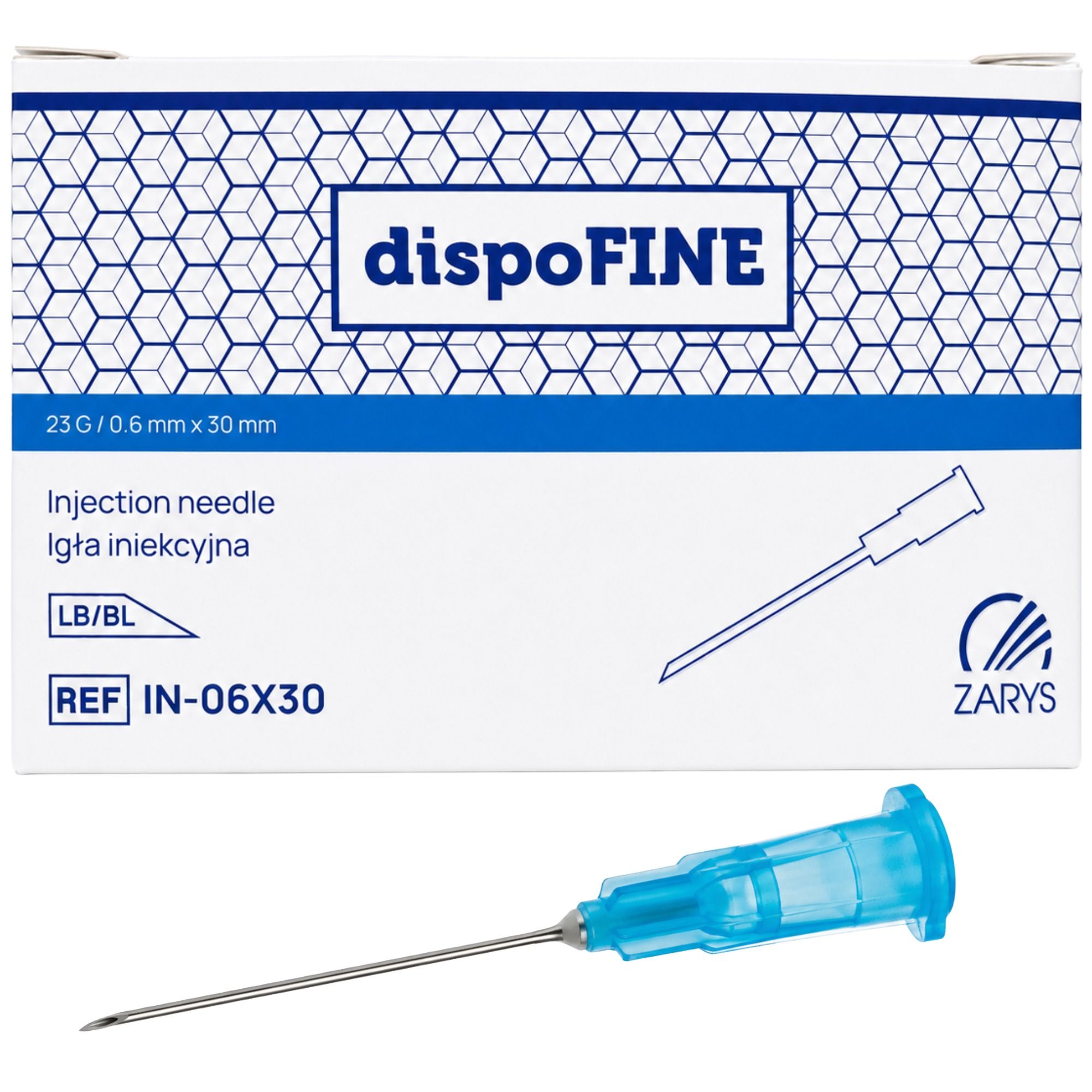 dispoFINE Injektionsnadel 23G 0,6 x 30 mm steril blau 100 St