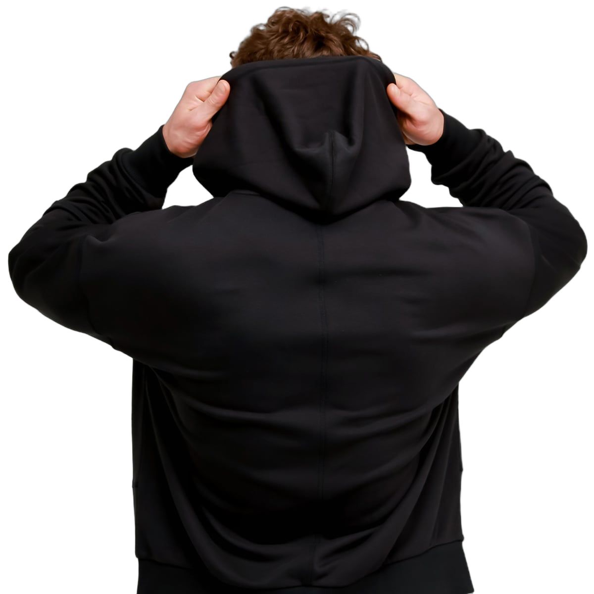 GymBeam Hoodie Herren Regular Fit mit Kapuze und Kängurutasche in Schwarz