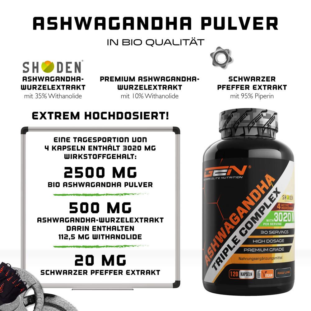 GEN Ashwagandha Triple Komplex 120 St Kapseln