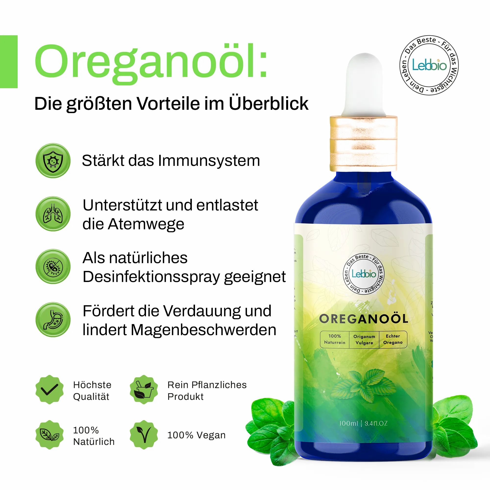 Lebbio Oregano Öl