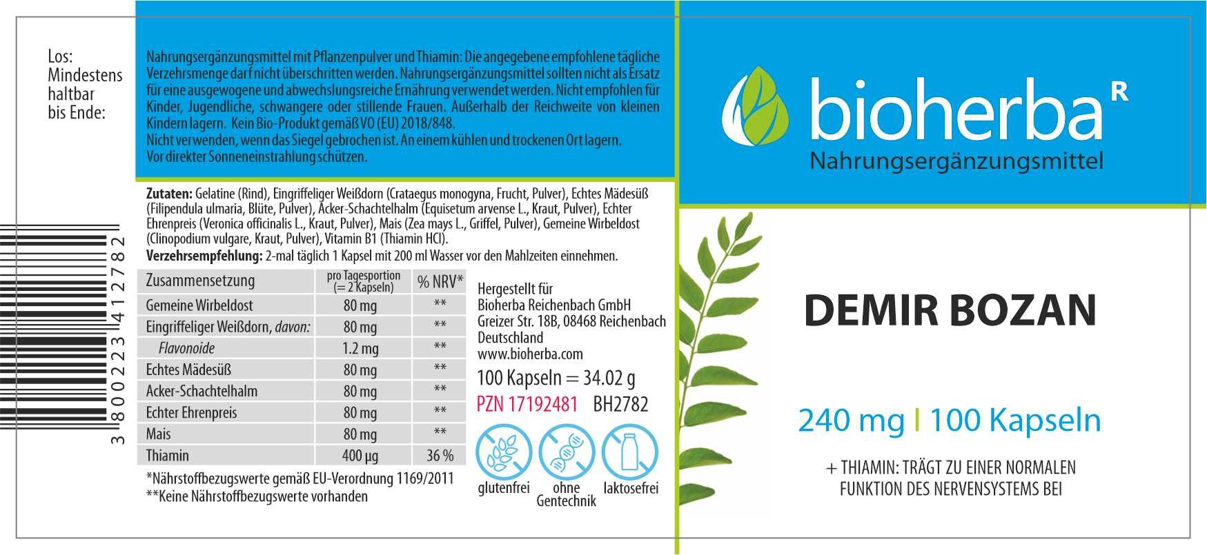 Bioherba Demir Bozan Kapseln