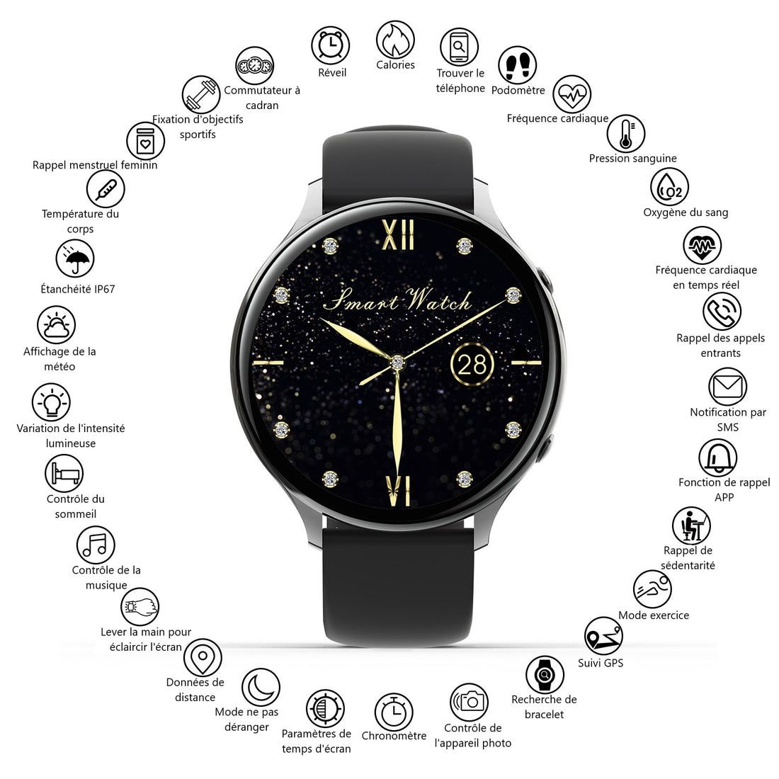Platyne Multifunktionale Smartwatch
