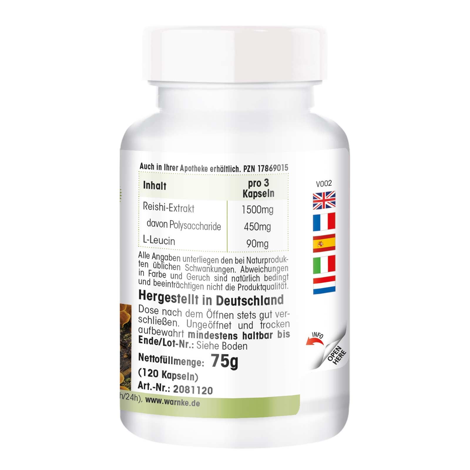 Warnke Vitalstoffe | Reishi-Extrakt 500mg