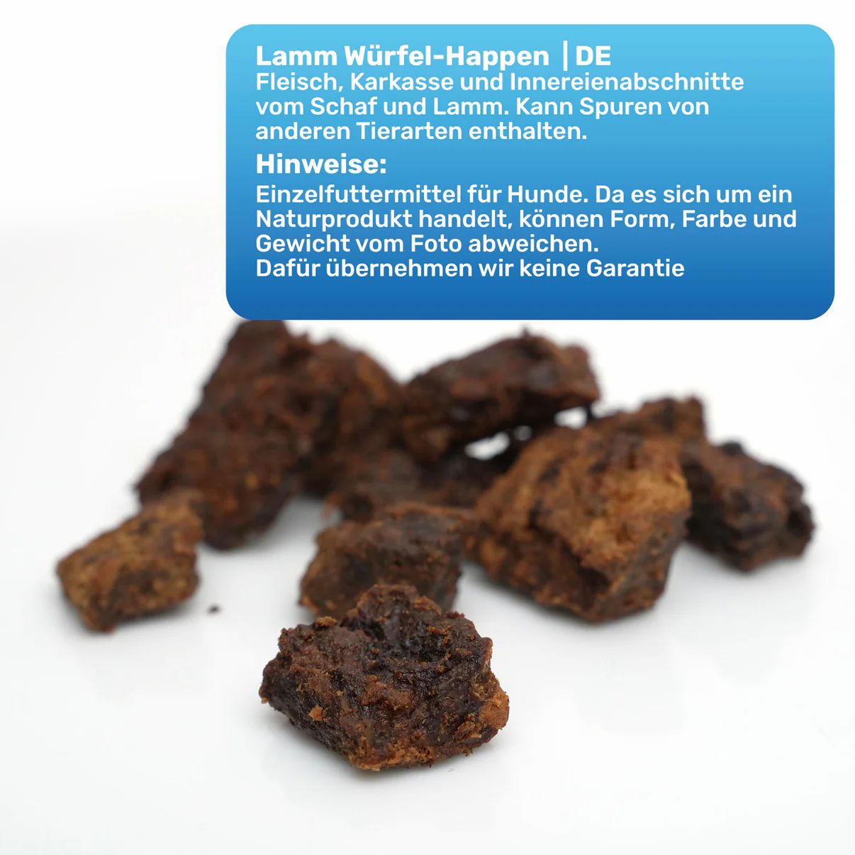 BluePet 100% Lamm Fleisch-Würfel Trainingssnacks Kauartikel Lamm
