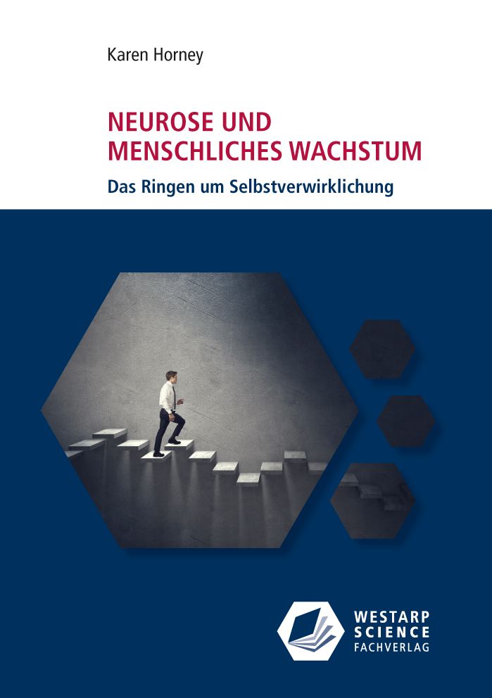 Buchcover: "Neurose und menschliches Wachstum". Autorin: Karen Horney. Mann steigt Treppe. Verlag: Westarp Science Fachverlag.