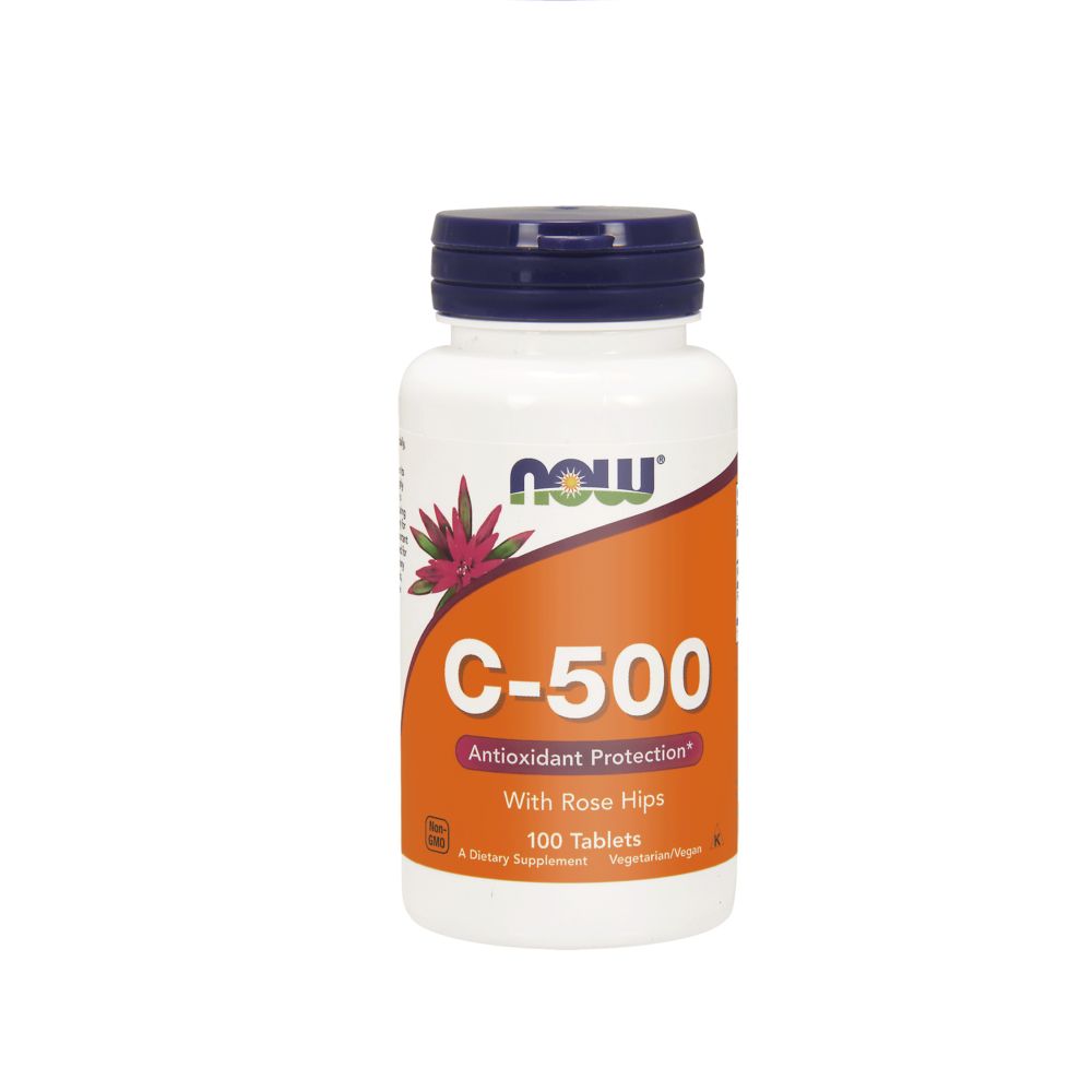 NOW Foods Vitamin C-500 mit Hagebutten 100 St Tabletten